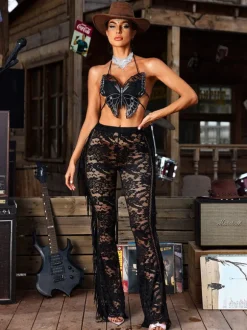 Hayli See Through Lace Pants