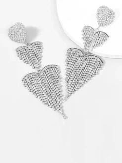 Hazel Heart Tassel Drop Earrings