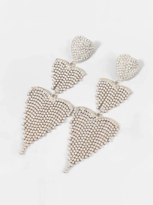 Hazel Heart Tassel Drop Earrings