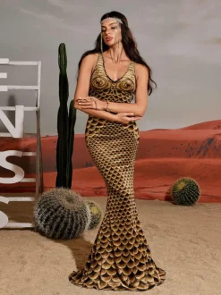 Hosea Printed Mermaid Maxi Dress