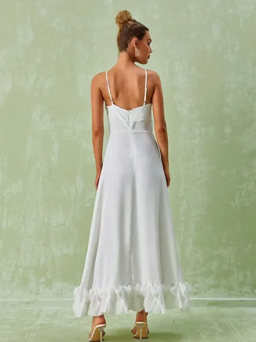 Ilsa Spaghetti Maxi Dress In White