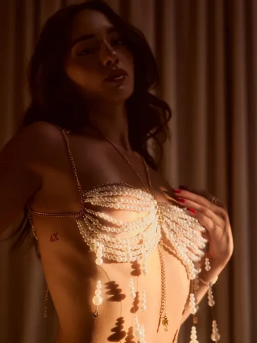 Irving Fringe Pearl Beaded Bralette