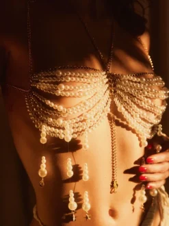 Irving Fringe Pearl Beaded Bralette