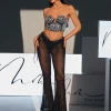Izaiah Rhinestone Crop Bandage Top