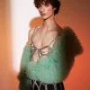 Jasiel Ruched Tulle Shrug