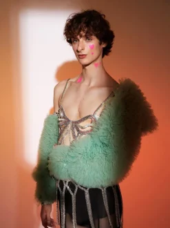 Jasiel Ruched Tulle Shrug