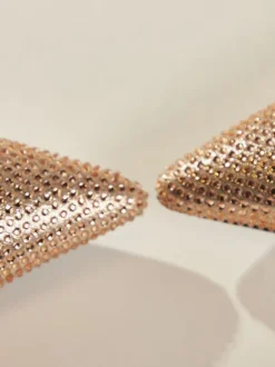 Jaxxon Crystal Heels In Champagne