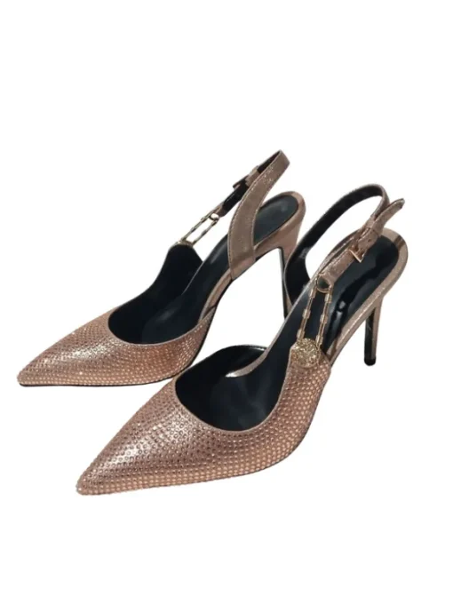 Jaxxon Crystal Heels In Champagne