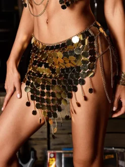 Kirstee Acrylic Circle Chainmail Skirt