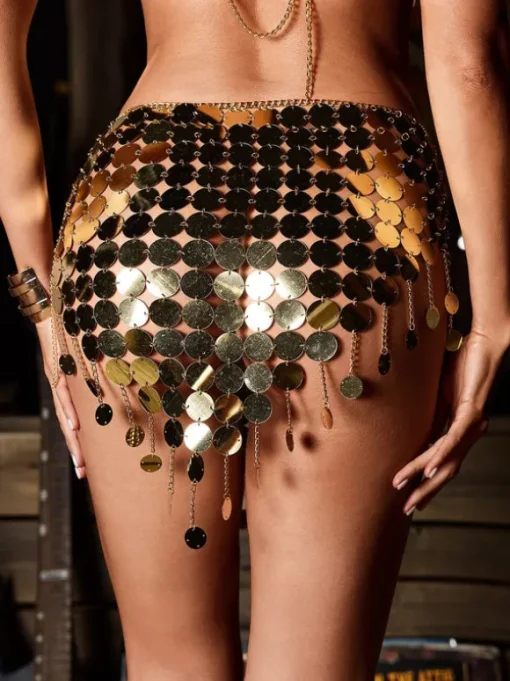 Kirstee Acrylic Circle Chainmail Skirt