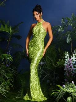 Lajita Halterncke Sequin Maxi Dress