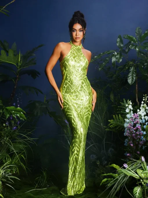 Lajita Halterncke Sequin Maxi Dress