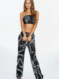 Latika Rhinestone Mesh Pants Set