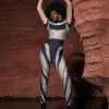 Leatrice Square Rhinestone Stripe Jumpsuit