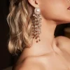 Leta Pearl Crystal Tassel Earrings