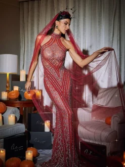 Liberato Glitter Mesh Veil