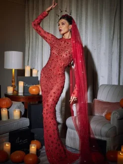 Liberato Glitter Mesh Veil