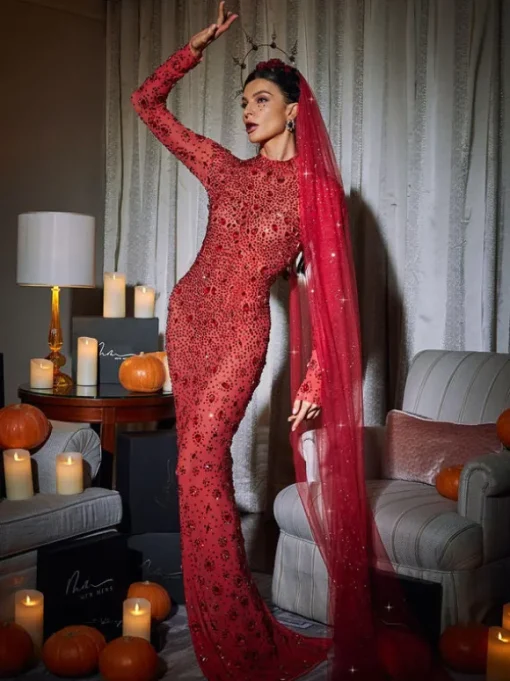 Liberato Glitter Mesh Veil