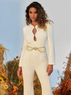 Lilwen Crystal Cutout Jumpsuit