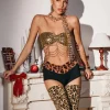Lindsay Leopard Chainmail Fringe Top