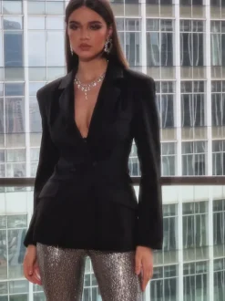 Londyn Rhinestone Flare Pants Set