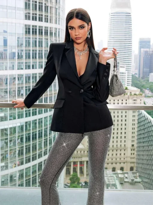 Londyn Rhinestone Flare Pants Set