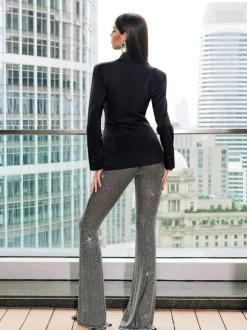 Londyn Rhinestone Flare Pants Set