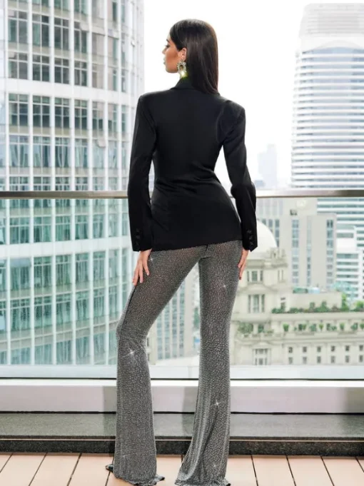 Londyn Rhinestone Flare Pants Set