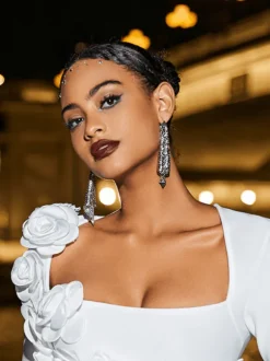 Lusen Triangle Tassel Earrings