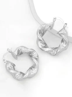Maia Chunky Twist Hoop Earrings