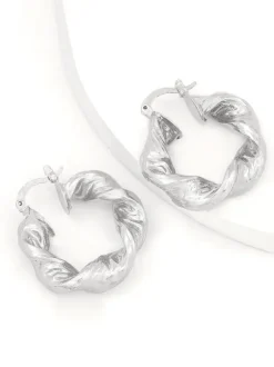 Maia Chunky Twist Hoop Earrings