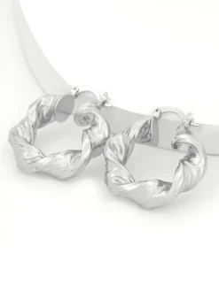 Maia Chunky Twist Hoop Earrings