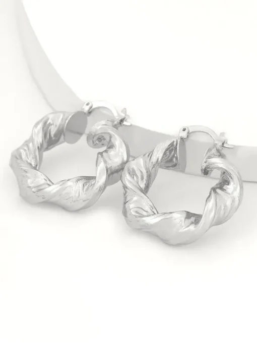 Maia Chunky Twist Hoop Earrings