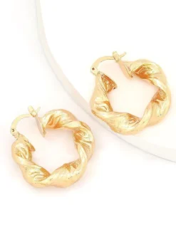 Maia Chunky Twist Hoop Earrings