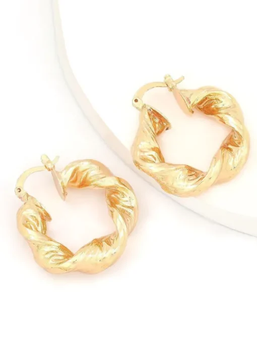 Maia Chunky Twist Hoop Earrings