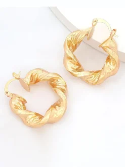 Maia Chunky Twist Hoop Earrings