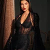 Malaz Flare Sleeve Lace Shrug