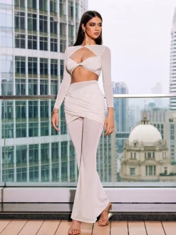 Mawae Twisted Mesh Pants Set