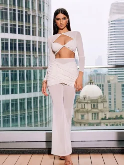 Mawae Twisted Mesh Pants Set