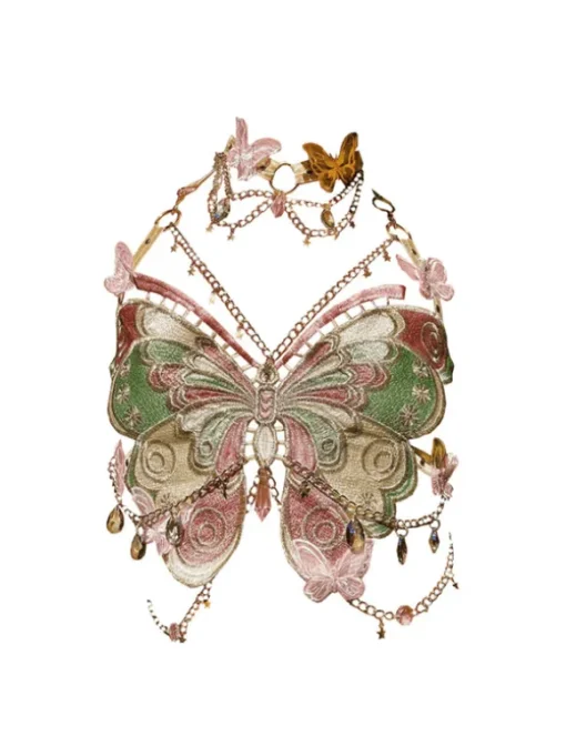 Mawar Star Butterfly Embroidered Top