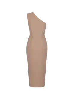 Maya One Shoulder Bandage Dress In Nude