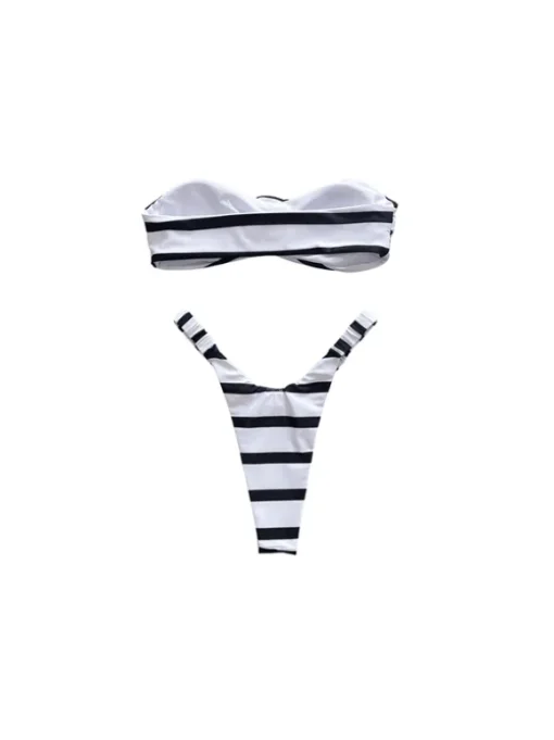 Melissa Stripe Flower Bikini Two Piece Set