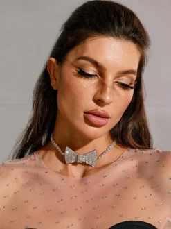 Melrose Bow Crystal Choker