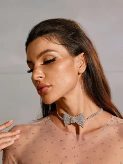 Melrose Bow Crystal Choker