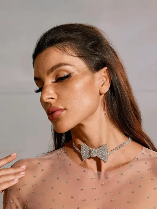Melrose Bow Crystal Choker