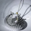 Midge Woven Drawstring Bag In Silver