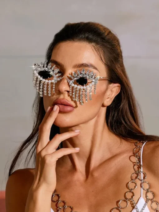 Morrissey Rhinestone Fringe Sunglasses