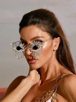 Morrissey Rhinestone Fringe Sunglasses