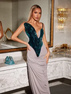 Nille Strapless Ruched Maxi Dress