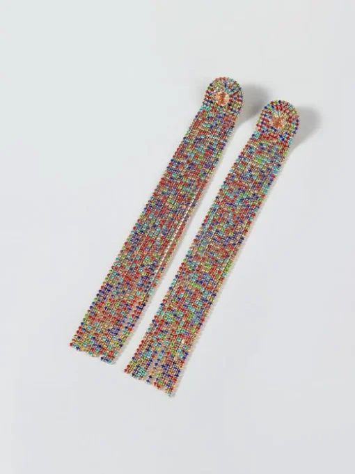 Nola Multi Diamante Tassel Earrings
